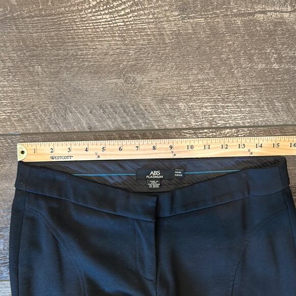 ABS PLATINUM Curved Stitch Black Trousers Size 6 - Picture 5 of 10